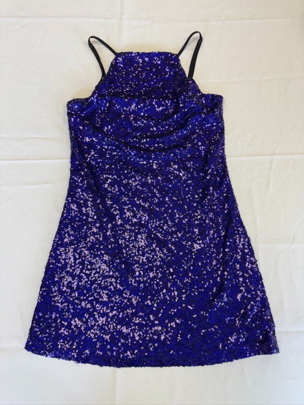 Lulus Blue Violet Sequin Mini Party Dress Size M